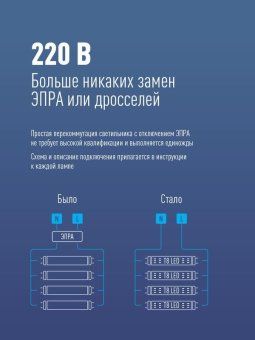 лампа светодиодная 20вт t8 линейная 4000к нейтр. бел. g13 220в 1200мм glass космос lksm_led20wg13t840gl от магазина Штепсель и батарейка. - фото_5