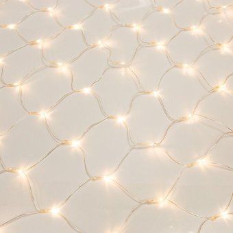 гирлянда светодиодная "сеть" 1.5х1.5м 150led тепл. бел. 12вт ip20 провод пвх прозр. neon-night 215-126 от магазина Штепсель и батарейка. - фото_9