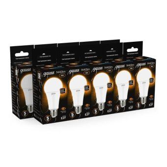 лампа светодиодная black 16вт a60 грушевидная 3000к тепл. бел. e27 1440лм gauss 102502116 от магазина Штепсель и батарейка.