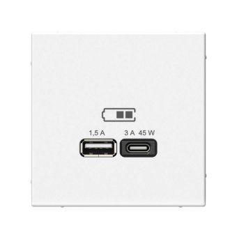 розетка usb artgallery тип a+c 45вт qc pd высокоскор. зу механизм бел. se gal000129 от магазина Штепсель и батарейка.