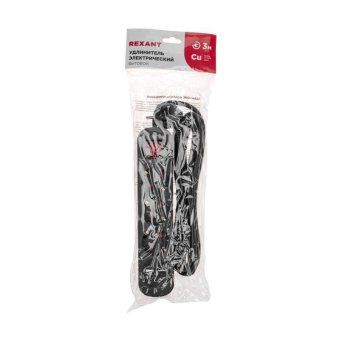 удлинитель 3х3м с заземл. standard 2хusb 3х1кв.мм с выкл. черн. rexant 13-4022 от магазина Штепсель и батарейка. - фото_5