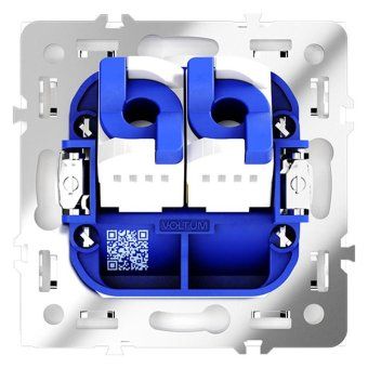 розетка компьютерная 2-м сп s70 rj45 + rj45 кат.6 механизм бел. матов. voltum vls060202 от магазина Штепсель и батарейка. - фото_5