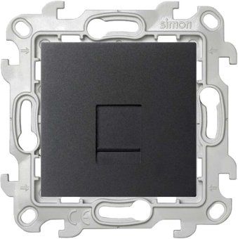 розетка телефонная сп simon 24 rj11 ip20 механизм графит simon 2410480-038 от магазина Штепсель и батарейка.
