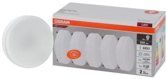 лампа светодиодная led value lvgx5375 10sw/865 10вт gx53 230в 2х5 ru (уп.5шт) osram 4058075584204 от магазина Штепсель и батарейка.