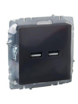 розетка brite usb a+a 3.1а рю10-1-брг механизм графит iek br-u21-d31-k53 от магазина Штепсель и батарейка. - фото_4