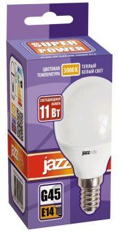 лампа светодиодная pled-sp 11вт g45 3000к e14 230в/50гц jazzway 5019249 от магазина Штепсель и батарейка. - фото_3