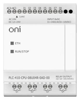 модуль цпу плк 410 4 di 4 ui (0-10 в/di) 4 ro 12в-24в dc или 24в ac с ethernet портом без экрана oni plc-410-cpu-08u04r-0ad-00 от магазина Штепсель и батарейка. - фото_2