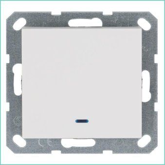 выключатель 1-кл. 10а ip20 с подсветкой механизм бел. глянцевый jasmart g3011nw от магазина Штепсель и батарейка.