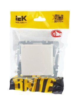розетка brite рсбш10-3-брж 16а ip20 с заземл. защ. шторки с крышкой механизм жемчуж. iek br-r16-16-k36 от магазина Штепсель и батарейка. - фото_4