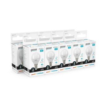 лампа светодиодная elementary 6вт p45 шар 4100к нейтр. бел. e14 450лм gauss 53126 от магазина Штепсель и батарейка. - фото_3