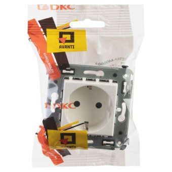 розетка 1-м сп 2мод. avanti "белое облако" 16а ip20 2p+e защ. шторки бел. dkc 4400003 от магазина Штепсель и батарейка.