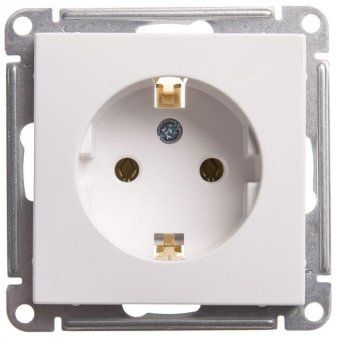 розетка 1-м сп w59 16а ip20 с заземл. без защ. шторок механизм бел. se rs16-154-1-86 от магазина Штепсель и батарейка.