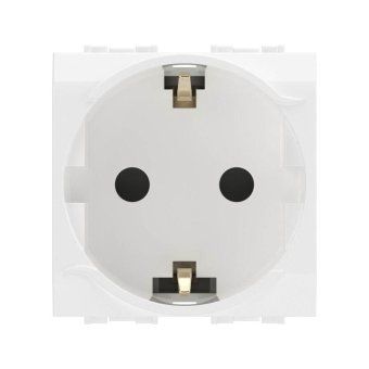 розетка 1-м сп 2мод. brava 16а ip20 с заземл. защ. шторки бел. dkc 76482b от магазина Штепсель и батарейка.