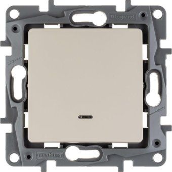 выключатель 1-кл. сп etika 10а ip20 250в 10ax с подсветкой/индикацией безвинтов. зажимы механизм сл. кость leg 672303 от магазина Штепсель и батарейка.