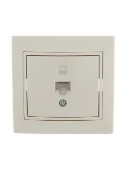 розетка компьютерная 1-м сп mira rj45 крем./крем.. lezard 701-0303-139 от магазина Штепсель и батарейка.