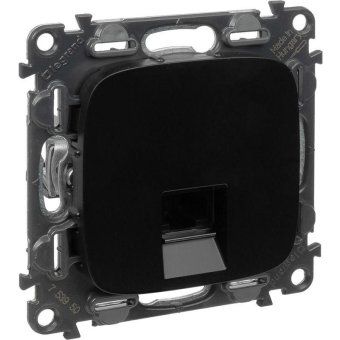 розетка компьютерная 1-м valena allure rj45 кат.5e utp с лицев. панелью механизм антрацит leg 753950 от магазина Штепсель и батарейка. - фото_3