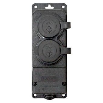 колодка 2-м 16а ip44 2p+pe 230в с защ. крышками каучук proxima ekf rps-018-16-230-44-r от магазина Штепсель и батарейка. - фото_3