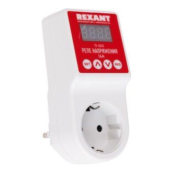 реле напряжения «вилка-розетка» с дисплеем 16а rexant 10-6040 от магазина Штепсель и батарейка. - фото_4