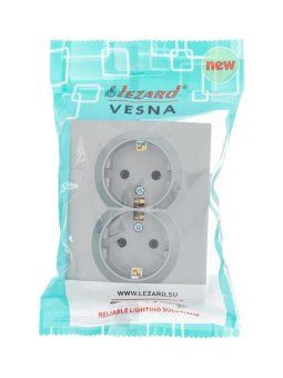 розетка 2-м сп vesna с заземл. пбт платина lezard 742-3500-127b от магазина Штепсель и батарейка. - фото_5