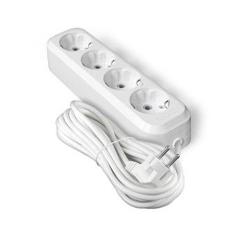 удлинитель 4х5м с заземл. ip20 е-304а пвс 3х1.5 universal 1731 от магазина Штепсель и батарейка.