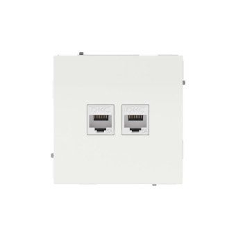розетка компьютерная 2-м kant rj45 кат.6a без шторки бел. магнолия dkc 7000674 от магазина Штепсель и батарейка.