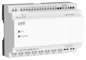 модуль цпу плк 410 14 di 8 ro 220в ac с ethernet портом без экрана oni plc-410-cpu-14d08r-0ac-00 от магазина Штепсель и батарейка.
