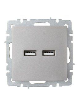 розетка brite usb a+a 3.1а рю10-1-брс механизм сталь iek br-u21-d31-k46 от магазина Штепсель и батарейка. - фото_2
