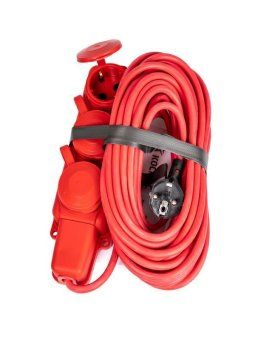 удлинитель на каучуковой колодке 3х10м 16а ip44 250в 4квт каучук кг 3х2.5 красн. ухз16 россия космос yksm10m-3g(16a)kg-r от магазина Штепсель и батарейка.