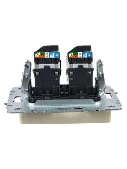 розетка компьютерная двойн. сп rj45 кат.5e brite рк10-2-бркр механизм беж. iek br-k20-1-k10 от магазина Штепсель и батарейка. - фото_5