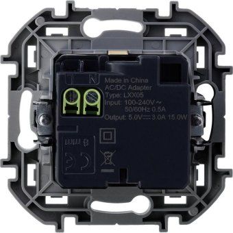 устройство зарядное inspiria с 2-мя usb разьемами a и c 240в / 5в 3000ма сл. кость leg 673761 от магазина Штепсель и батарейка. - фото_2