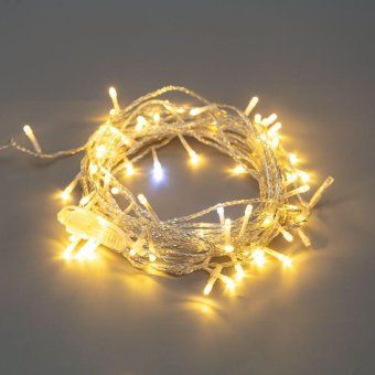 гирлянда светодиодная "нить" 10м 75led тепл. бел. 1.7вт 230в ip44 эффект мерцания провод прозр. neon-night 305-526 от магазина Штепсель и батарейка. - фото_2