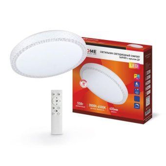 светильник светодиодный comfort saphir 55вт 3000-6500к 4400лм 230в 400х95мм с пультом ду in home 4690612034850 от магазина Штепсель и батарейка.
