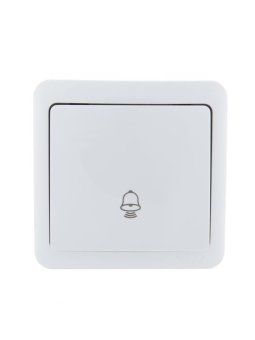 кнопка звонка 1-кл. 1п оп viola 10а ip20 бел. lezard 751-0200-103 от магазина Штепсель и батарейка.