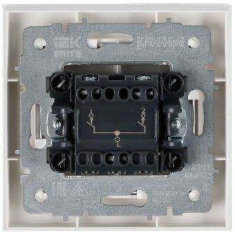 выключатель 2-кл. сп brite вср10-2-0-браб 10а в сборе арктич. бел. iek br-v20-0-10-k91-f от магазина Штепсель и батарейка. - фото_3