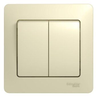 выключатель 2-кл. сп glossa 10а ip20 (сх. 5) 10ax в сборе беж. se gsl000252 от магазина Штепсель и батарейка.