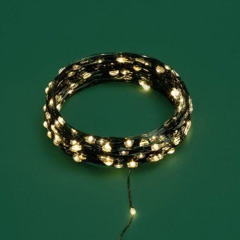 гирлянда светодиодная "роса" 20м 200led тепл. бел. ip20 с контроллером провод зел. neon-night 303-266 от магазина Штепсель и батарейка. - фото_8