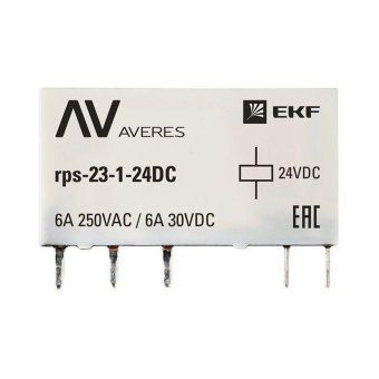 реле промежуточное рп slim 23/1 6а 24в dc averes ekf rps-23-1-24dc от магазина Штепсель и батарейка. - фото_2