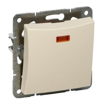 переключатель 1-кл. сп дуэт 10а ip20 с индикацией механизм беж. sche wde000263 от магазина Штепсель и батарейка.