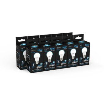 лампа светодиодная black 10вт a60 грушевидная 6500к холод. бел. e27 920лм gauss 102502310 от магазина Штепсель и батарейка. - фото_4