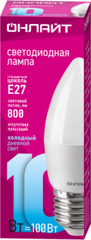 лампа светодиодная 61 961 oll-c37-10-230-6.5k-e27-fr 10вт онлайт 61961 от магазина Штепсель и батарейка. - фото_2