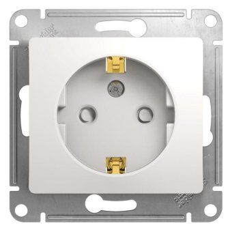 розетка 1-м сп glossa 16а ip20 с заземл. защ. шторки механизм бел. se gsl000145 от магазина Штепсель и батарейка.