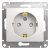 розетка 1-м сп glossa 16а ip20 с заземл. защ. шторки механизм бел. se gsl000145 от магазина Штепсель и батарейка.