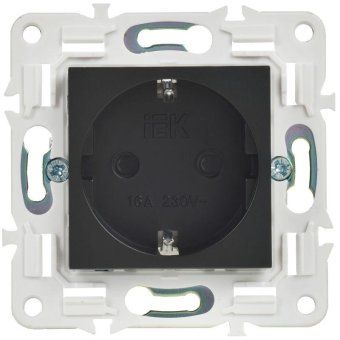 розетка skandy 16а с заземл. защ. шторки sk-r04bl черн. iek sk-r14-16-k02 от магазина Штепсель и батарейка. - фото_2