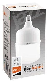 лампа светодиодная высокомощная pled-hp-t120 40вт 4000к нейтр. бел. e27 3700лм 220в/50гц pro jazzway 1038920a от магазина Штепсель и батарейка. - фото_2