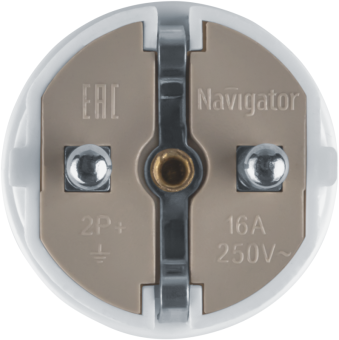 вилка прямая 61 359 nca-pl02-16a-e-wh с заземл. бел. navigator 61359 от магазина Штепсель и батарейка. - фото_3