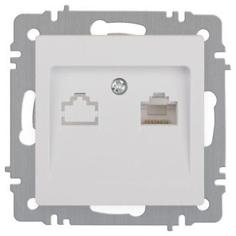 розетка intro accent 6-303-01 информационная rj45 ip20 су бел. intro б0063624 от магазина Штепсель и батарейка.