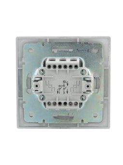 выключатель 2-кл. сп mira 10а ip20 со вставкой сер. метал. lezard 701-1010-101 от магазина Штепсель и батарейка. - фото_4