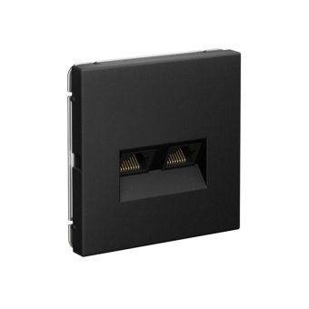 розетка компьютерная 2-м artgallery rj45 + rj45 кат.5e механизм карбон se gal001085 от магазина Штепсель и батарейка. - фото_2