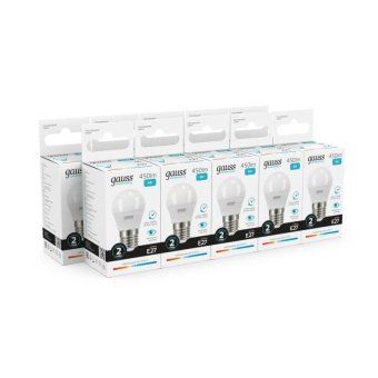 лампа светодиодная elementary 6вт p45 шар 4100к нейтр. бел. e27 450лм gauss 53226 от магазина Штепсель и батарейка. - фото_3
