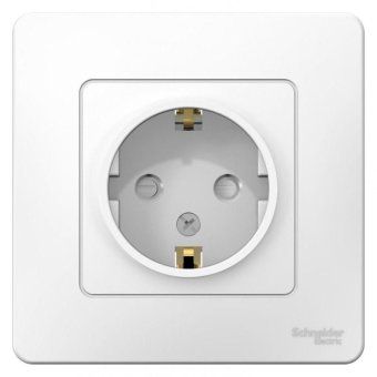 розетка 1-м сп blanca 16а ip20 250в с заземл. защ. шторки бел. se blnrs001111 от магазина Штепсель и батарейка. - фото_5